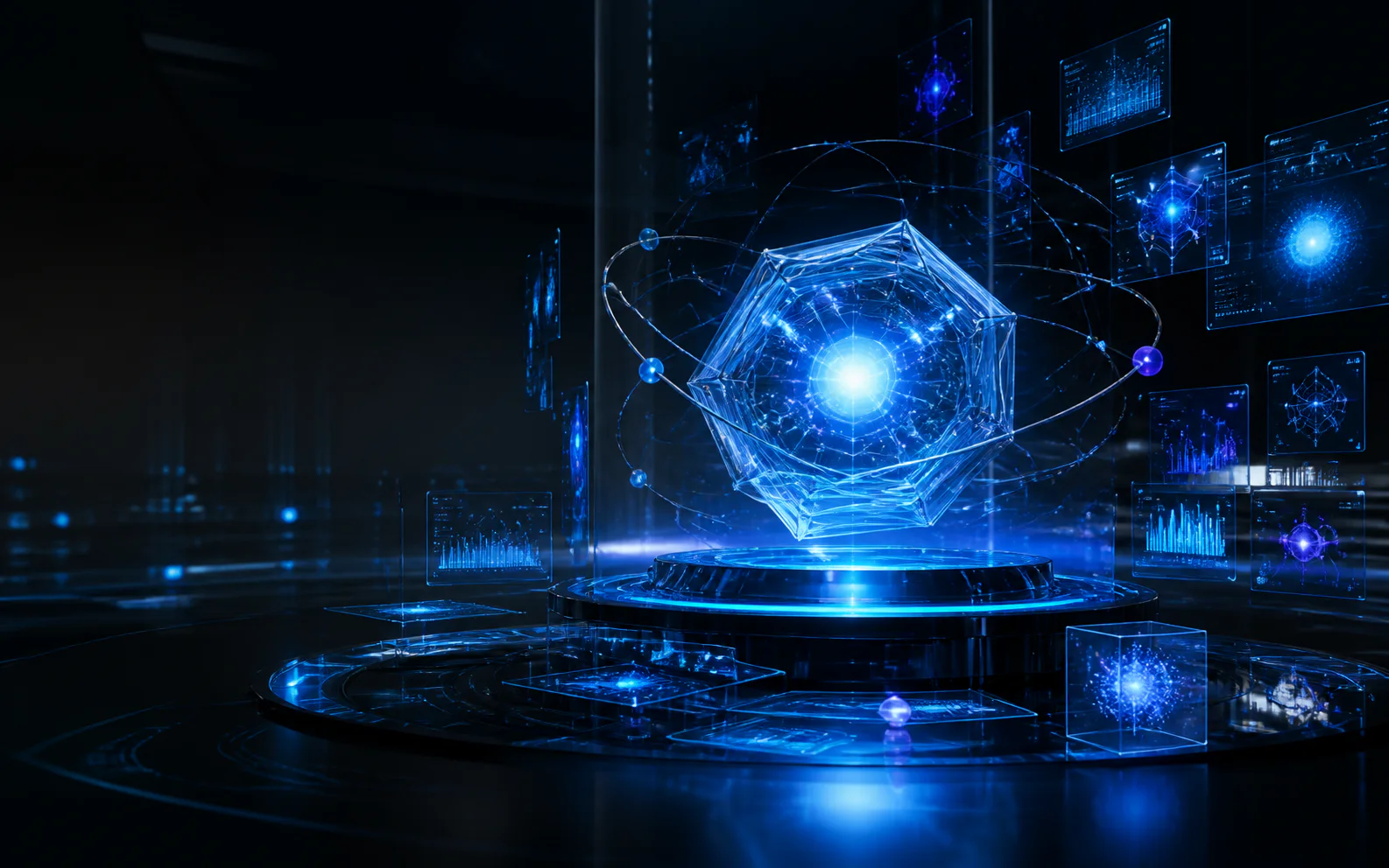 A luminous geometric AI research core