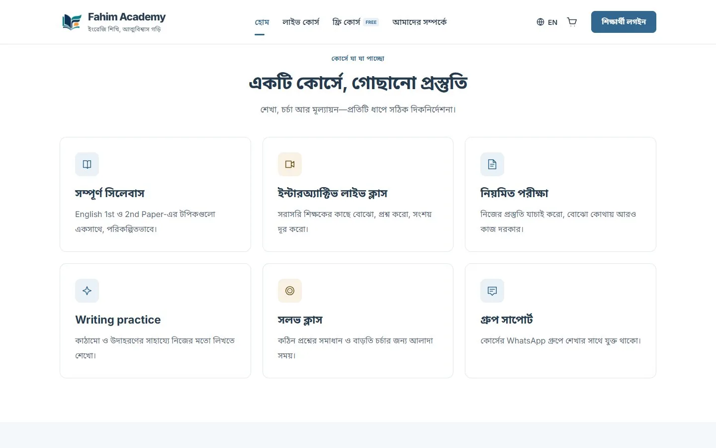 Fahim Academy: What's included